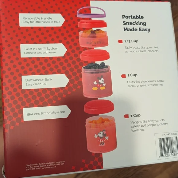 Disney Mickey and Friends Colorful Snack Containers - Picture 2 of 2